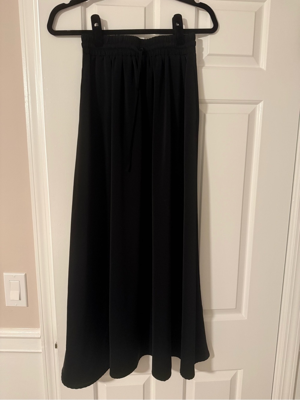 Classic Black Maxi Skirt with Elastic Waist